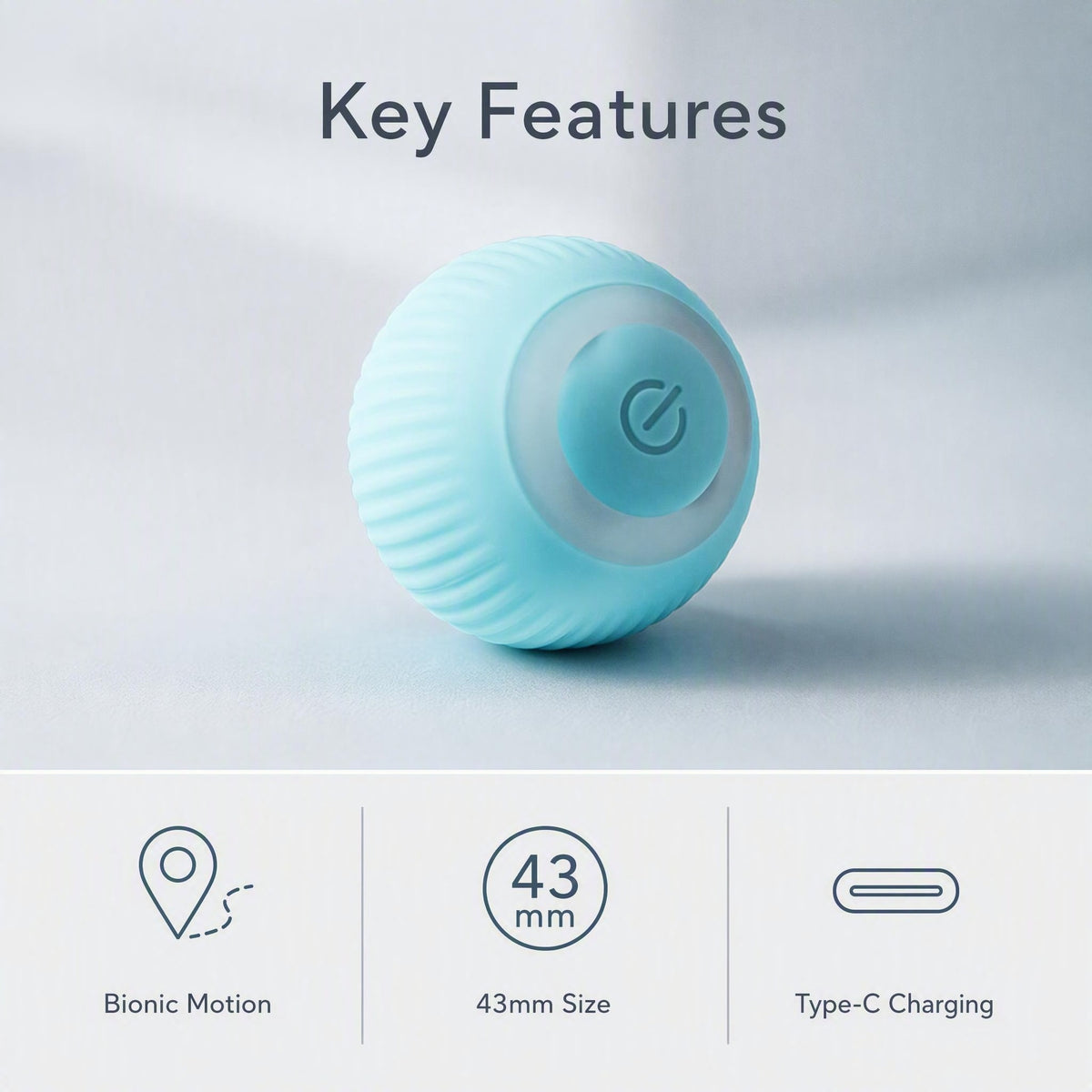 Smart Automatic Rolling Glowing Cat Toy Balll
