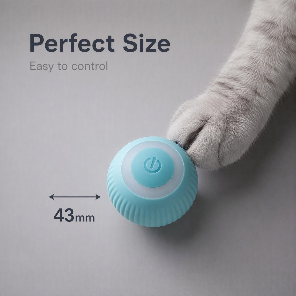 Smart Automatic Rolling Glowing Cat Toy Balll
