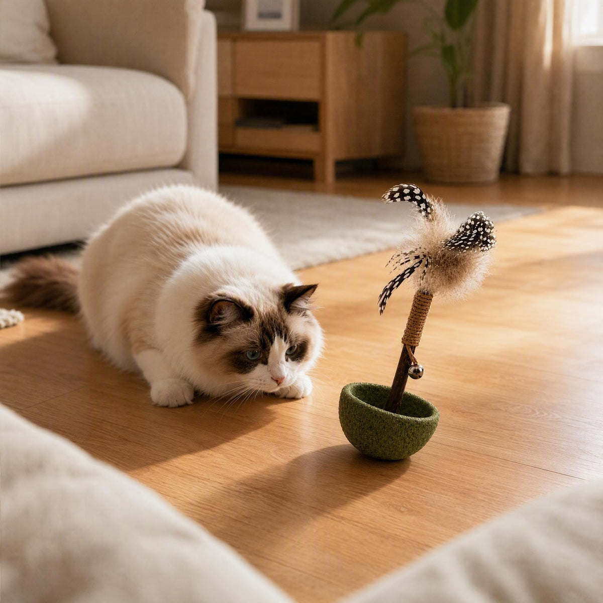 Catnip Feather Tumbler Cat Toy