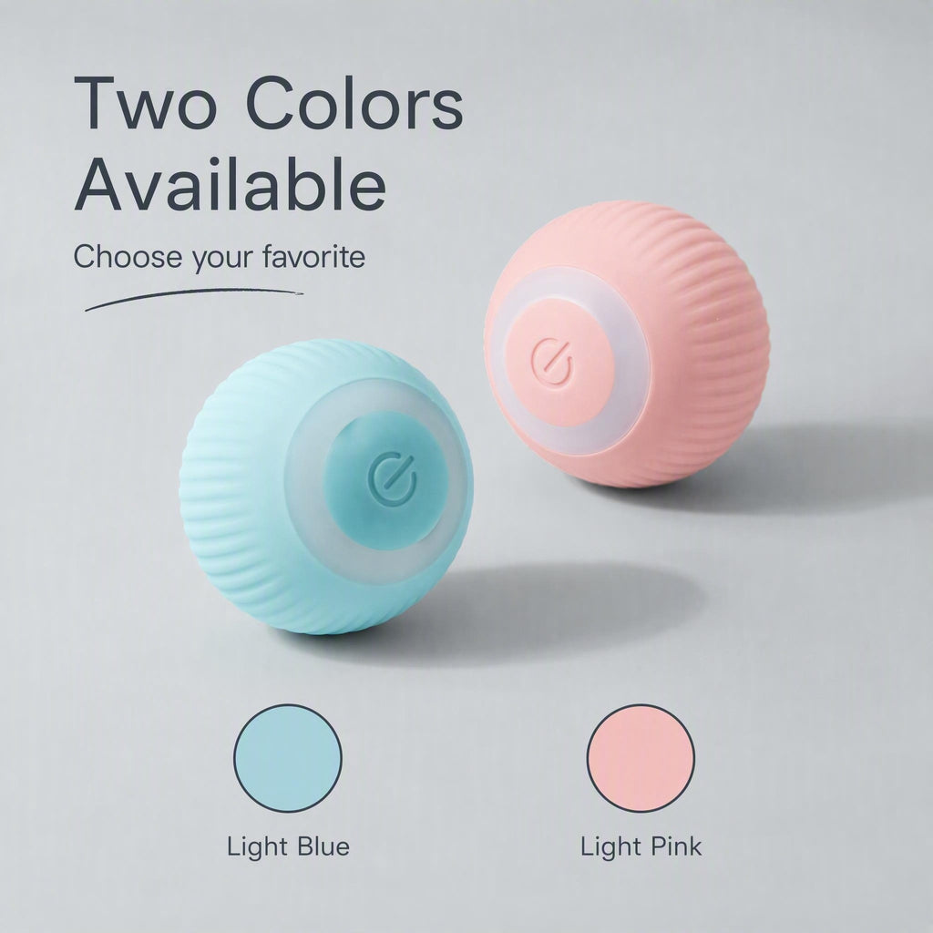 Smart Automatic Rolling Glowing Cat Toy Balll